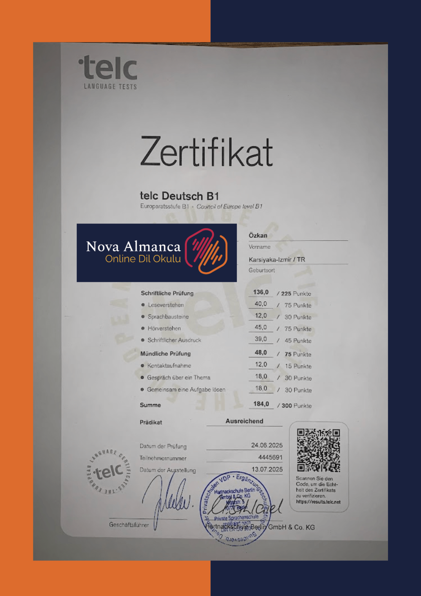 Özkan Bey Sertifikası