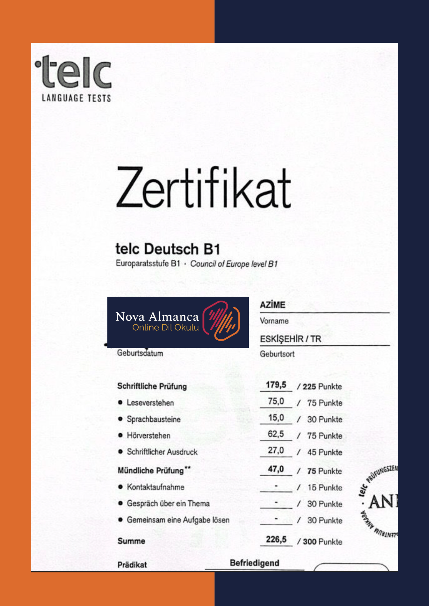 Azime Hanım Sertifikası